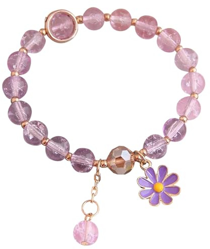 Generisch Rostfritt elastisk pärlringar för barn, pärlor för kvinnor, studentpararmband, litet pläterat pararmband för klassiskt armband, Taille unique, konstgjord kristall
