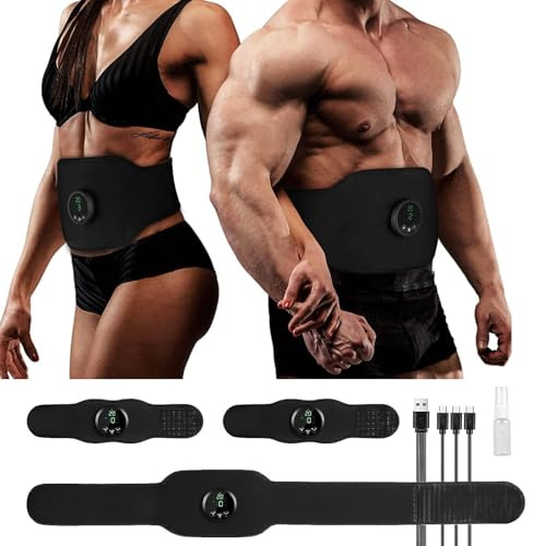 Next Gen Ultra Muscle Fitness AB Belt,Adjustable Toning Belt,Electronic Muscle Stimulator Stomach Flattener with 12 Modes & 19 Intensity Levels,Abs Trainer Toner Belt Workout Fitness for Abs,Arm,Legs