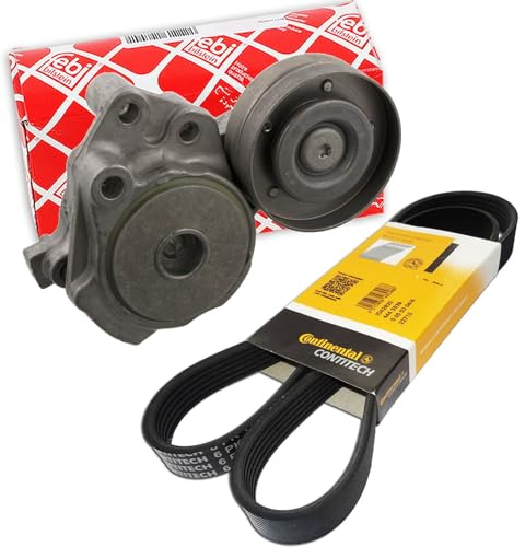 Febi Riemenspanner+Conti Keilrippenriemen | 36694, 5PK491 passend für A1 Golf V VI