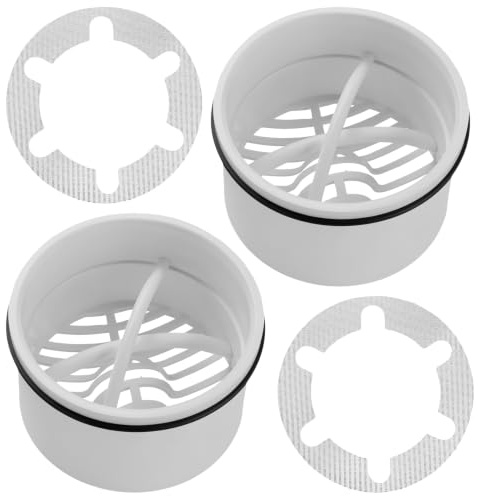 2 Sets Tubos Filtro Atrapa Pelos Ducha, Filtro pelos desague Ducha | Filtros Desagüe Ducha Pelo compatible con Viega Tempoplex 6960 6961 6962 6963, sifón de desagüe de duchas