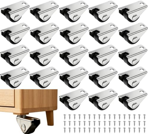 20 Stück Mini Möbelrollen Kleine 15mm Rollen für Möbel Mini für Mini Möbel Schubladen Aufbewahrungsboxen Aufbewahrungskisten Mülleimer