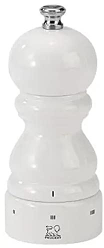 Peugeot Paris U-Select Molinillo Pimienta 12cm Pintado de Blanco | Molinillo de pimienta manual, gira la perilla para ajustar tu molienda, mecanismo de por vida, fabricado en Francia, 12 cm