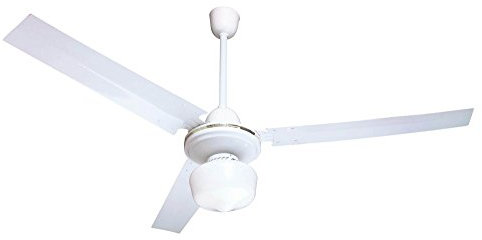 Zephir ZFS8123 Ventilatore da Soffitto in Metallo con Lampada, Bianco