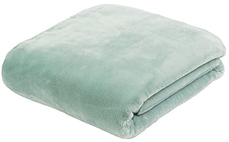 Gözze - Premium Cashmere-Feeling Wohn- und Kuscheldecke, 500 g/m², 180 x 220 cm - Aqua