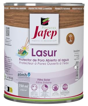 Lasur al agua Protector de la madera a poro abierto Mate Incoloro de Jafep 750ml