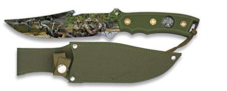 Albainox - 32290- Cuchillo 3D Soldier. H.9.8. Herramienta para Caza, Pesca, Camping, Outdoor, Supervivencia y Bushcraft