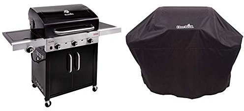 Char-Broil Performance SeriesTM 340B - 3 Burner Gas Barbecue Grill with TRU-InfraredTM Technology Black Finish with Barbecue Grill Cover, Black