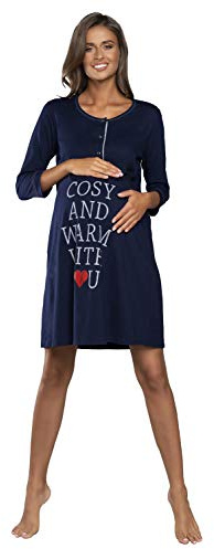 Italian Fashion Camison Lactancia Hospital | Ropa Premama Embarazada | Ropa Embarazada Mujer con Cierre | Camison Hospitalario Mujer | Bata Maternidad Hospital S-XXL