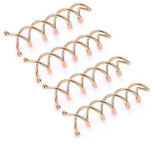 20pcs Spiral Hair Pins Golden Metal Bun Styling Clips