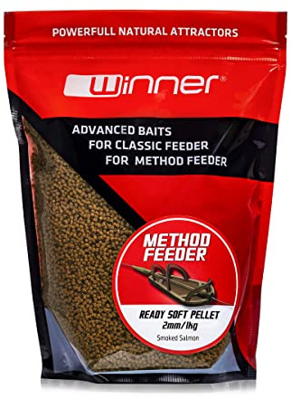 Tandem Baits Method Feeder Ready Soft Pellet Räucherlachs Karpfen-Pellets | Karpfen Angeln ohne Mühe | Köder zum Große-Fische-Angeln | Karpfenzubehör für Profis & Hobby-Angler 2mm 1kg