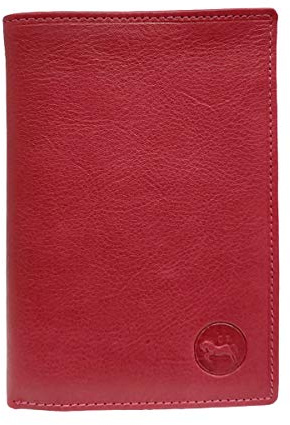 LOLUNA® Grand Classique Portefeuille Homme Femme en Cuir Protection RFID Blocage - idée Cadeau Noël, fête, Anniversaire - Rouge