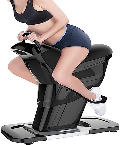 ZCBYBT Elektrisches Reiten-Maschinen-Ausgangs-aerobes Fettes Brennen und Formungs-Eignung-Gerät, Abbildung 3D 8 Tätigkeit, 88 * 45 * 74cm,Schwarz