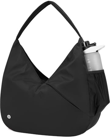 Ceneda Yoga Bag for Women, Gym Bag Womens with Hidden Yoga Mat Holder, Travel Duffel Bag with Shoe Compartment & Wet Pocket – Workout Dance Tote Overnight Weekender Bag for Travel Yoga (Black)