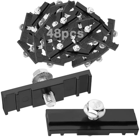 48 Stück Zaun-Clips, Kettenglieder, Zaunschilder, Befestigungshalterungen, Klemmen