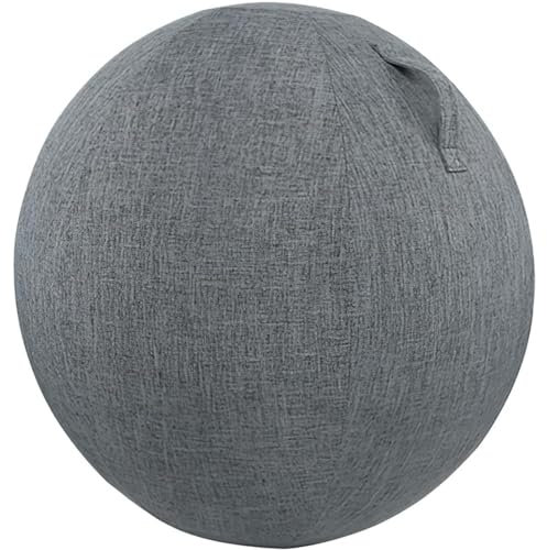EUXCLXCL Yoga Ball HüLle Staubdicht Sitzball Abdeckung Dauerhaft Gymnastikball Bezug für Sitzball Fitnessball Faltbar Sitzbälle Stoff Bezug für Fitnessball Pilates Yogaball,D,65cm