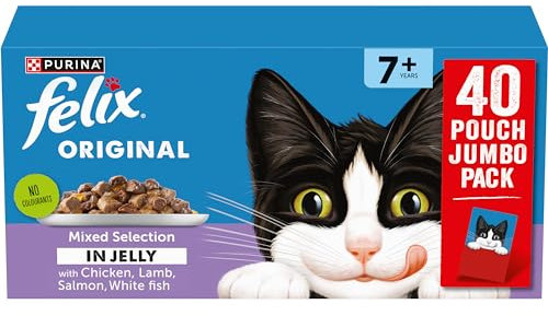 FELIX Original Senior 7+ Mixed Selection in Jelly Wet Cat Food 40x85g