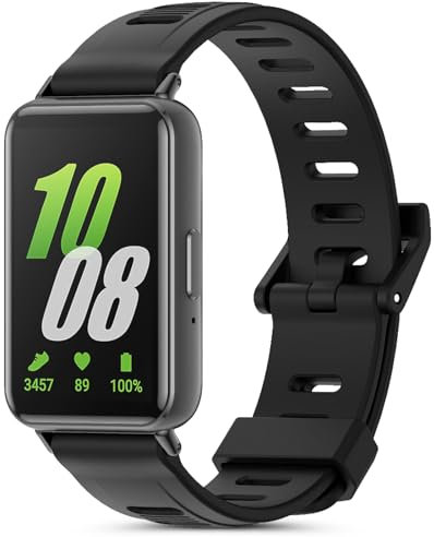 CHULN Armband für Samsung Galaxy Fit 3 SM-R390, Wasserdicht, Atmungsaktiv, Schweißbeständig, Silikon, Schwarz, 140 mm - 210 mm