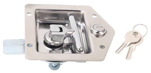 Flush Mount Lock Stainless Steel Toolbox Latch with 2pcs Key T Handle for Toolboxes Trailers Trucks Heavy Duty Latch Lock