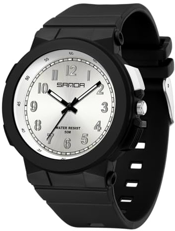 Orologio da polso impermeabile per uomo e donna, ragazzo e ragazza, analogico, militare, sportivo, unisex, cinturino in silicone