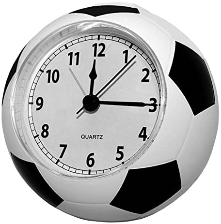 YENVWG Modischer Fußball-Wecker für Jungen und Herren, Tischwecker, Heimdekoration, Sport-Fan-Wecker