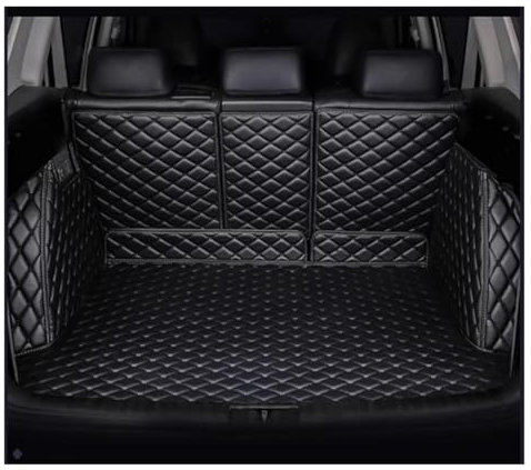 FACSER Kofferraum Matte Für Mercedes Für Benz GLB 5Seat 7Seat 2020 2021 2022 Benutzerdefinierte Vollständige Abdeckung Kofferraummatte Kofferraum Schutzmatte(Schwarz,7Seat)