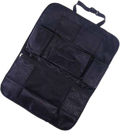 ULTECHNOVO Auto Sitz Organizer Aus Oxford Mehreren Taschen Praktischer Rücksitz Aufbewahrungstasche Für Schwarz Installieren Für Fahrzeuge