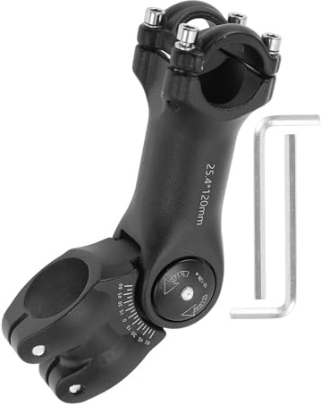 BULLSPANN Potencia De Bicicleta 120mm Potencia De Manillar Potencia De Bicicleta De Aleación De Aluminio Negro