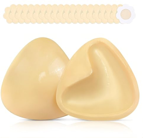 sularpek Självhäftande behå, vidhäftande push-up kuddar, tryckdynor dubbelsidig limning, 2-i-1 tryckkuddar, klibbig bh, silikondynor, naken, one size