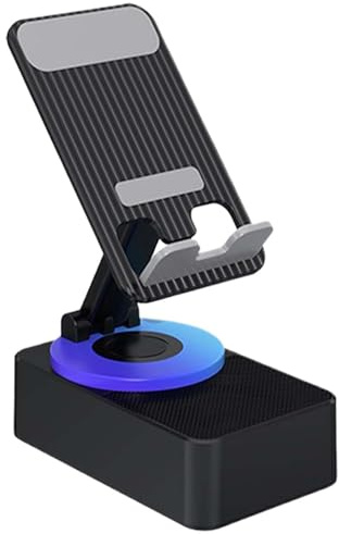 Altoparlante wireless ricaricabile, supporto per telefono a induzione, design non scivoloso, 6,02 x 4,09 x 2,56 pollici, Music Accessory Compact Versatile ideale per smartphone e tablet