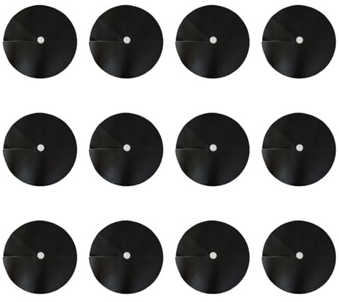 predolo 12 Pieces of Tree Mulch, Round And Black, for Control, Barriers for Indoor Garden, Multi, Diameter 62 cm
