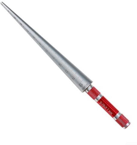 Spessimetro conico in acciaio inossidabile per la misurazione efficiente di parti a parete sottile e interni di tubi in plastica (3-15 mm)