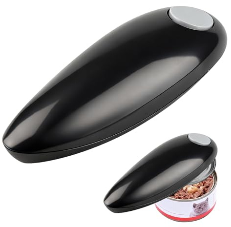 Electric Can Opener,One Touch Button Automatic Switch Button Automatically Open, No Sharp Edges Any Size Cans Tin Opener Hand Free for Cooks and Housewives Arthritis Hands Prevent Injuries Strain