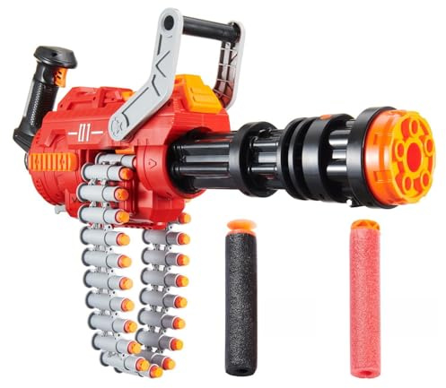 Electric Automatic Toy Manual Gatling Rapid-Fire Dart Blasterwith 24 Foam Darts, Toys Guns Youth Adult, Birthday Xmas Gifts for 14+ / Adults 18+