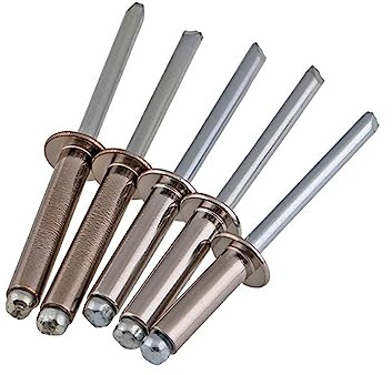 Blindnieten Großer Kopf， Aluminium-Blindnieten mit Kuppelkopf, 70er-Packung, M2,4–M6,4(M6.4-10pcs,8mm)