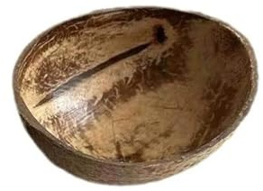 Genérico Cuenco de cáscara coco natural, portavelas perfumado, bandeja almacenamiento creativa, cuenco for ensalada frutas for decoración del hogar Para cocinas y comedores(Size3)