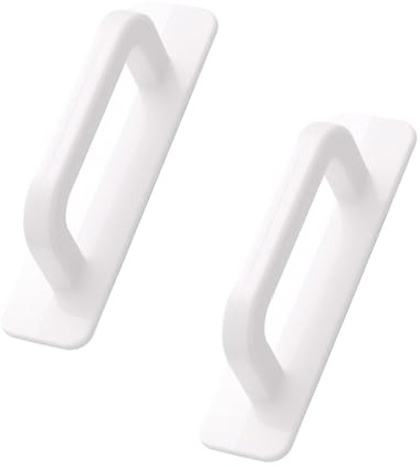 2 Stück Selbstklebende Griffe, Türgriff Selbstklebend, 100 mm Schiebetürgriffe, Terassentürgriff Außen, Schrankgriffe zum Kleben, Griff Balkontür, für Möbel, Schränke, Fenster, Schiebetüren (Weiß)