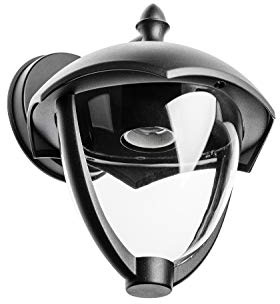 GTV GRANDE Klassische Außenlaterne, LED Gartenlaterne, Außenwandlaterne, Gartenweglaterne, Fassadenlaterne, E27, Außenbereich, Gartenbeleuchtung, Klassische Terrassenbeleuchtung, Schwarz, OS-GRAODA-00