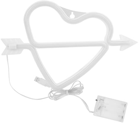 Mumusuki Entzückender Herz-Form Amor Liebe LED-Licht dekorative Wandbehang Lampe Schlafzimmer Schlafsaal für Geständnis Vorschlag(rot)