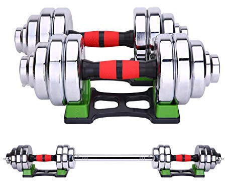COTEN hanteln Set 2ST Plating Pure Steel Hantel Männer, Arc Design-Hantel Rod, Haushalt Hantel Hantel mit Doppel Versicherung Nuss verstellbare hanteln (Größe : 15kg)