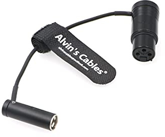 Low-Profile 3-poliger Mini-XLR-Stecker auf XLR-Buchse Volle Größe Audiokabel für BMPCC 4K 6K Kamera, Video-Assist, Original-Stecker Alvin's Cabel schwarz 13cm