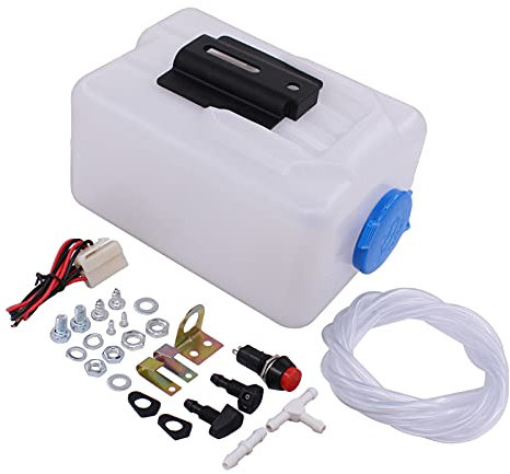 HouYeen Universal 12V Windscreen Washer Bottle Kit Motor Pump Jets for Classic Car 160186 A0197
