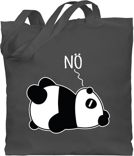 Shirtracer - Baumwolltasche - Sprüche Statement - Nö - Panda - weiß