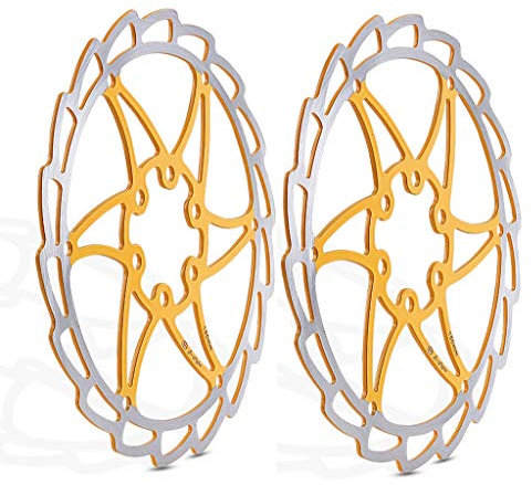 LvTu 2pcs MTB Fahrrad Disc Brake Rotor Scheibenbremse 160mm (6, 3) mit 12 Schrauben Rostfreier Stahl