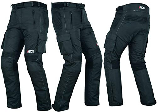 BOSmoto Motorradjacke mit Protektoren Motorrad Jacke Damen Textiljacke Moto, Tourer, Ganzjährig, Polyester (M, Hose)