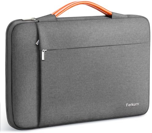 Ferkurn Laptop Case Sleeve Cover Computer Chromebook Case, 15 15.6 16 inch | Compatible with 15/16 MacBook Pro/Air M5/M4/M3/M2, HP OmniBook Pavilion, ASUS VivoBook, Surface Laptop, XPS, Acer, Grey