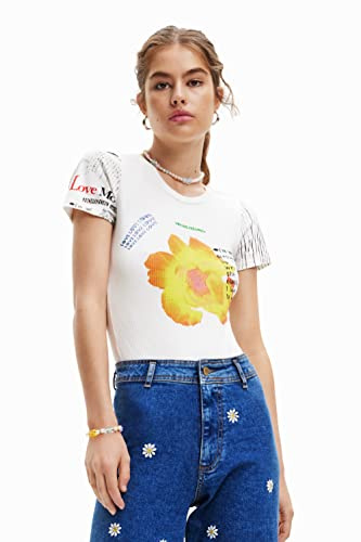 Desigual Body_Martha 1000 Blusa, White, XS De Las Mujeres