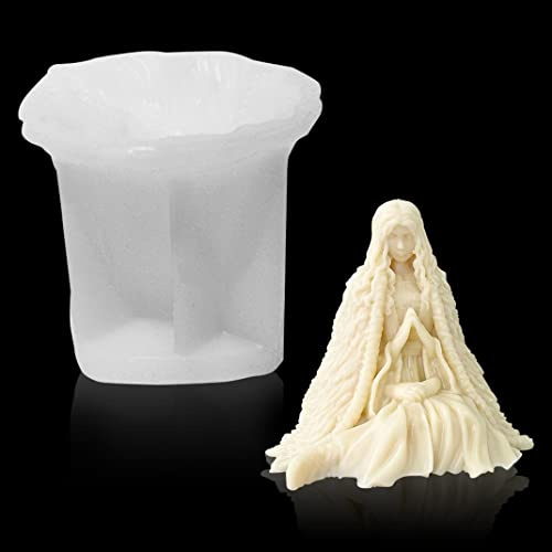 DIYBravo 3D Silikonform Epoxidharz Priesterin Kerzenformen Hexe Silikonform Ornamente Form Candle Mould für Handwerk Halloween, Party, Geschenk