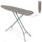 GiantexUK Folding Ironing Board with Extra Cover, 7-Level Height Adjustable Ironing Table with Cotton Cover, Iron Rest & Anti-Slip Foot Pads, Clothes Folding Board (154 x 36 x 61-94cm, Grey)