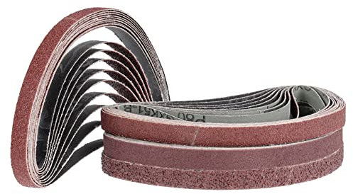 Veemoon 36pcs Abrasive Sanding Belt Set 457x13mm 40/60/80/120 Grit Coated Belt Sander Paper for Woodworking Tools and Metal Polishing