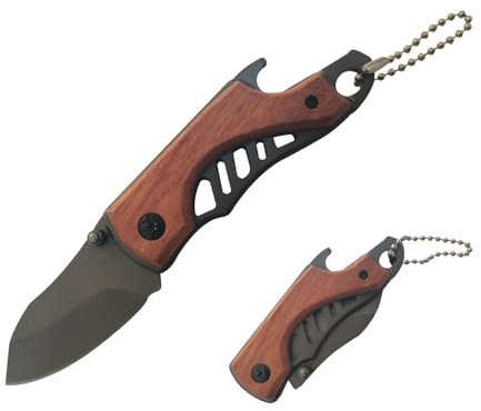 XUDIY Mini EDC Messer für Männer, Kleines Taschenmesser, Wandermesser, Campingmesser, Cooles Klappmesser Box Cutter mit 2,17 Zoll scharfer Klinge für jeden Einsatz